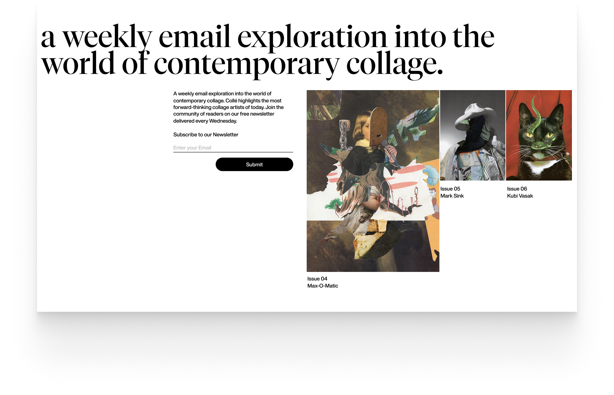 Collé website: a weekly exploration of contemporary collage