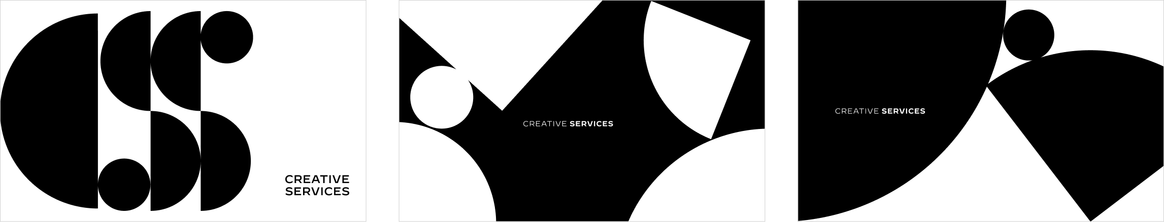 Creative Services logo and composition explorations