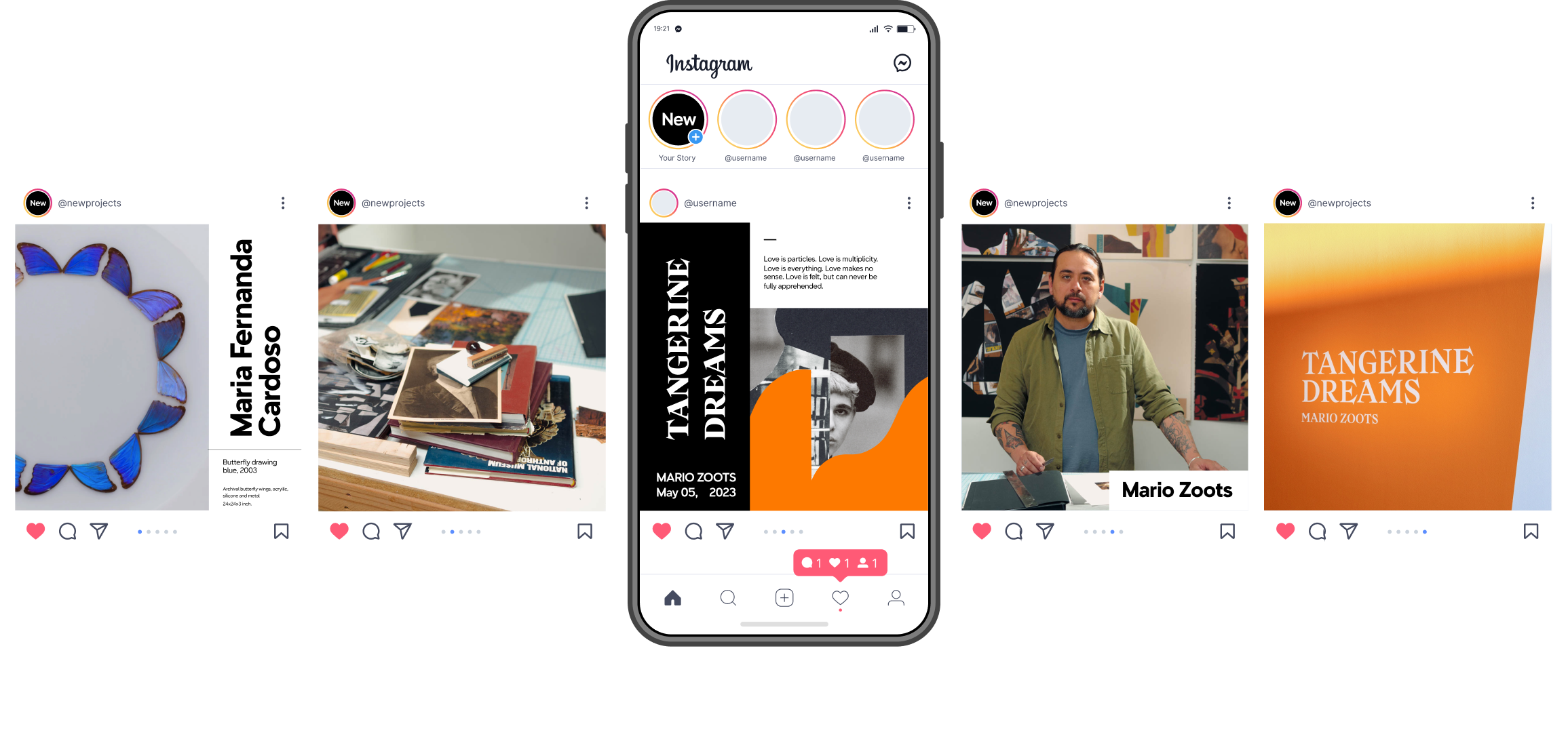 New Projects social media system