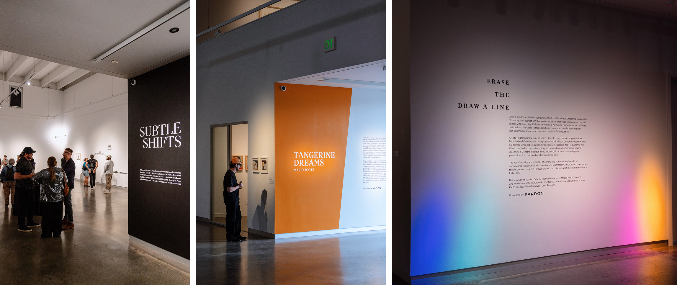 New Projects gallery identity in the space