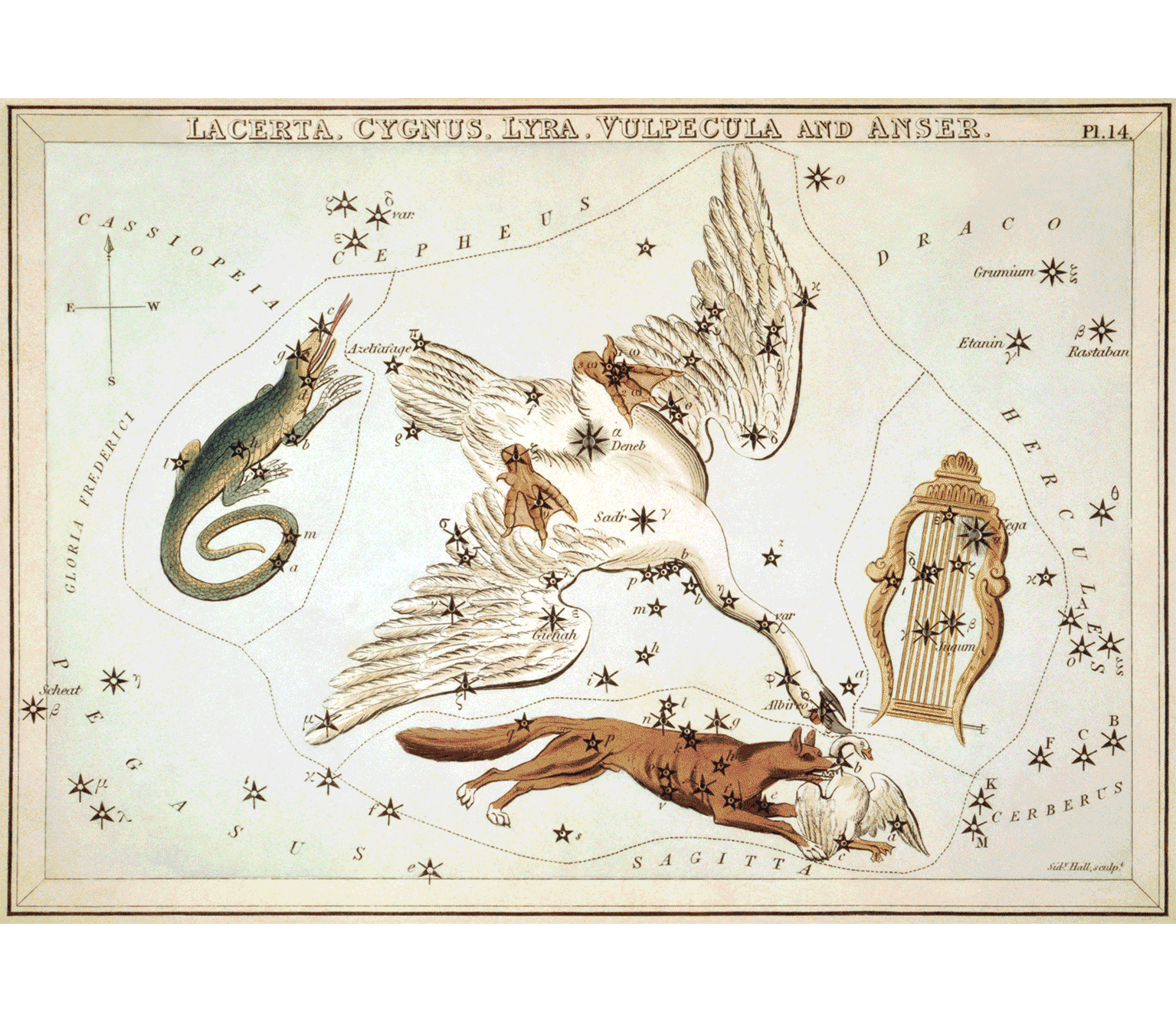 Historic celestial map animation