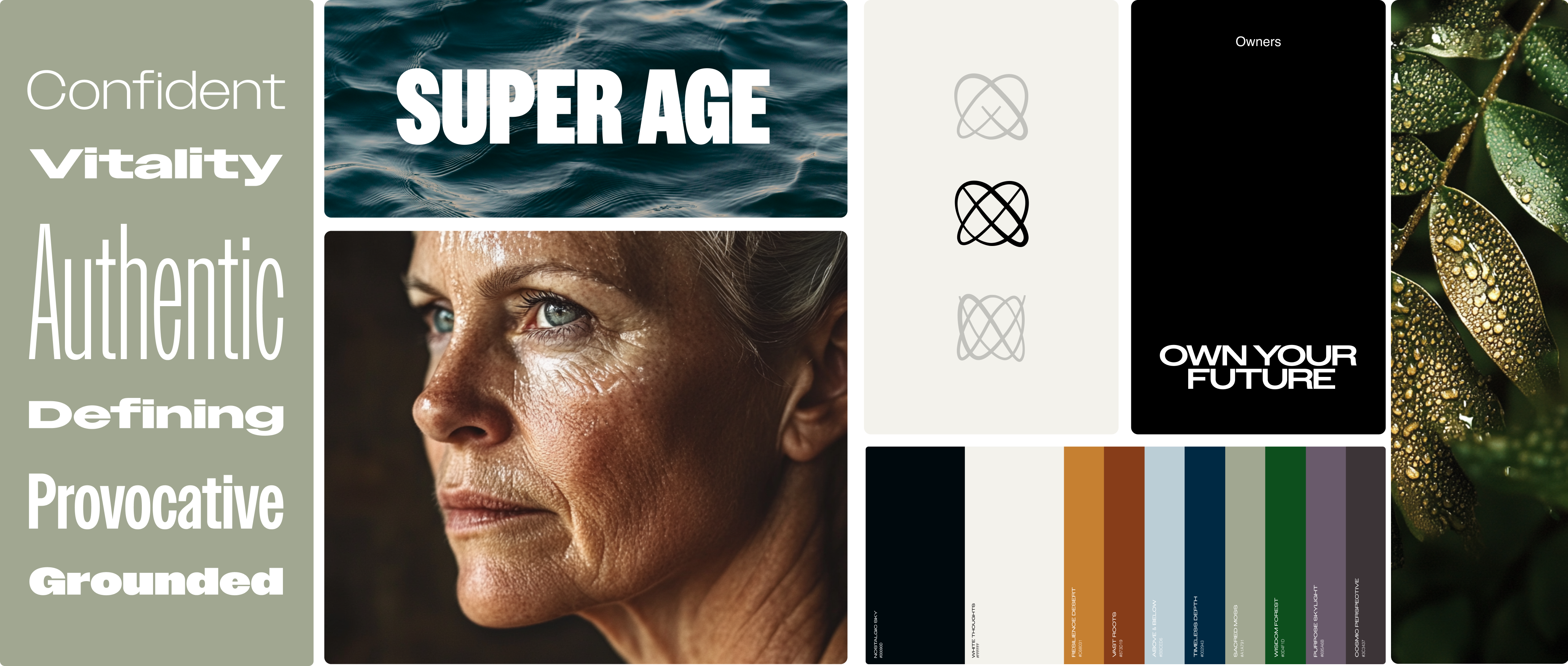 Super Age image, color, typography, and brand system