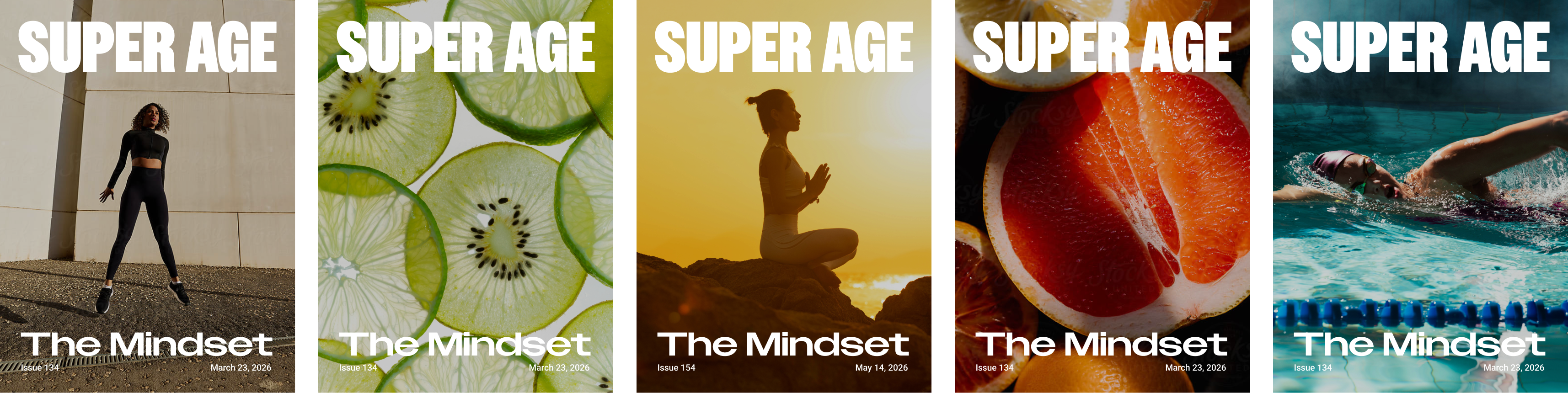 The Mindset newsletter hero designs