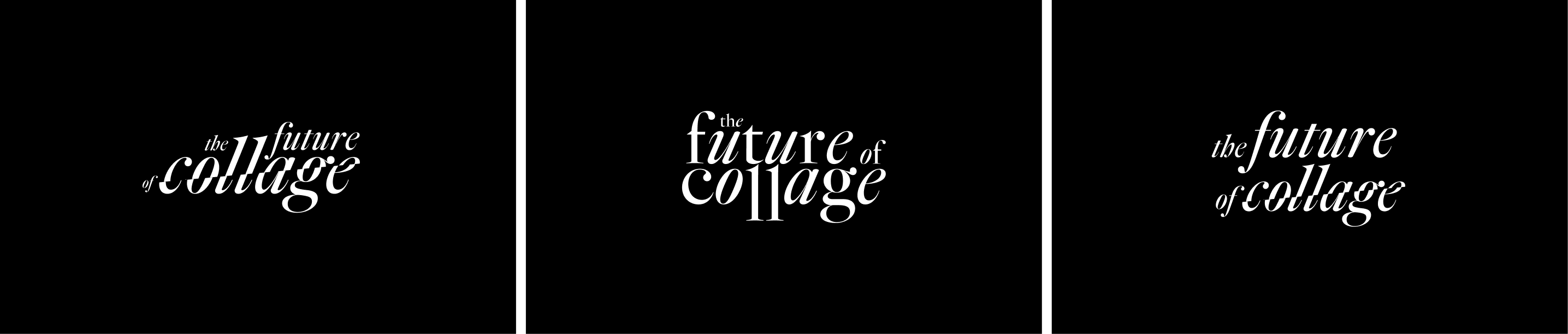 The Future of Collage logo explorations
