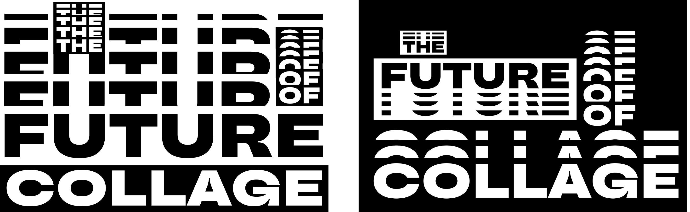 The Future of Collage typographic studies